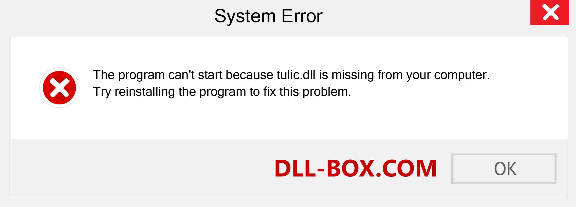  tulic.dll file is missing?. Download for Windows 7, 8, 10 - Fix  tulic dll Missing Error on Windows, photos, images